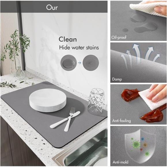 Drying Mat for Kitchen Countertops, Coffee Mat - Picture 5 of 7